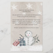 Papier Baby shower Snowman gauche droite (Dos)