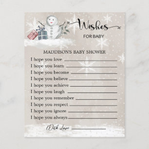 Papier Baby shower Snowman Wives for Baby Card