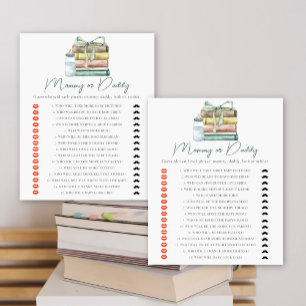 Papier baby shower storybook - jeu maman ou papa