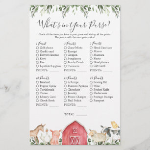 Papier Baby shower sur les animaux de ferme Ce qui est da