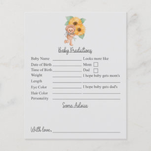 Papier Baby shower Teddy Teddy Prédictions Et Conseils