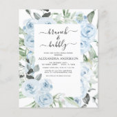 Papier Baby Shower Thème Dusty Blue Brunch & Bubbly (Devant)