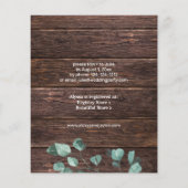 Papier Baby Shower Thème Eucalyptus & Verdure en Bois (Dos)