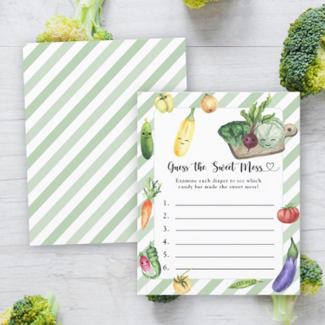 Papier Baby shower végétal - Jeu devinez le doux désordre (Créateur téléchargé)