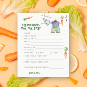 Papier Baby shower végétal - prédictions et conseils pour