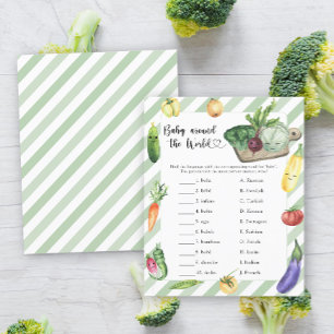 Papier Baby shower Veggie - bébé dans le monde jeu
