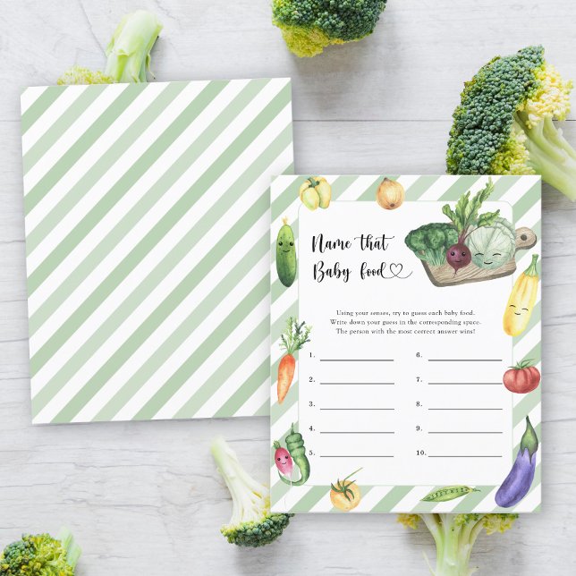 Papier Baby shower Veggie - Nom de ce jeu d'alimentation  (Créateur téléchargé)