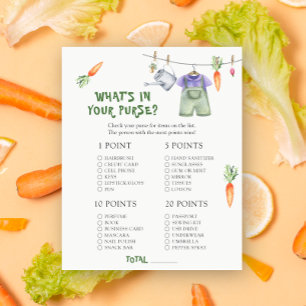 Papier Baby shower Veggie - Qu'y a-t-il dans votre sac à