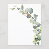 Papier Baby shower verdure Eucalyptus Invitations (Dos)