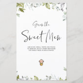 Papier Baby shower vert Mini panneau Guess Sweet Mess (Devant)