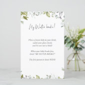 Papier Baby shower vert Mini Signe - Mon Eau Broke! (Debout devant)