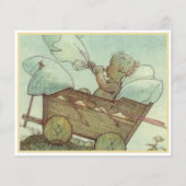 Papier Baby shower vintage Lune et étoiles (Dos)