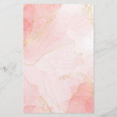 Papier Baby shower Voeux Pour Bébé Magenta Rose rose (Dos)