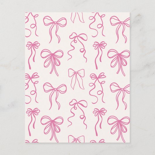 Papier Baby shower Whimsky Quirky Rose Bow Budget (Dos)