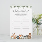 Papier Baby shower Woodland Devinez ce qui se passe dans (Debout devant)