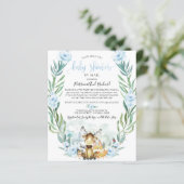 Papier Baby shower Woodland Par Courrier Budget Invitatio (Debout devant)