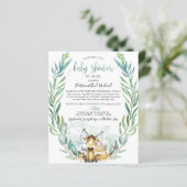 Papier Baby shower Woodland Par Courrier Budget Invitatio (Debout devant)