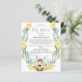Papier Baby shower Woodland Par Courrier Budget Invitatio (Debout devant)