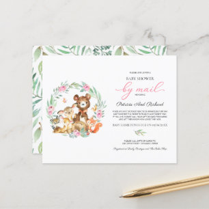 Papier Baby shower Woodland Par Courrier Budget Invitatio