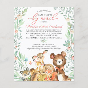 Papier Baby shower Woodland Par Courrier Budget Invitatio