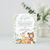 Papier Baby shower Woodland Par Courrier Budget Invitatio (Debout devant)
