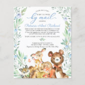 Papier Baby shower Woodland Par Courrier Budget Invitatio (Devant)