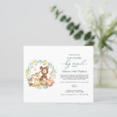 Papier Baby shower Woodland Par Courrier Budget Invitatio (Debout devant)