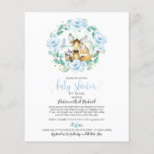 Papier Baby shower Woodland Par Courrier Budget Invitatio (Devant)