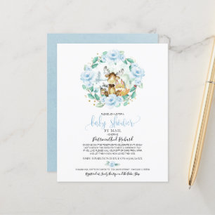 Papier Baby shower Woodland Par Courrier Budget Invitatio