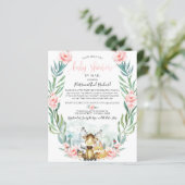 Papier Baby shower Woodland Par Courrier Budget Invitatio (Debout devant)