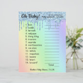 Papier Baby shower Word Scramble Parties scintillant Ombr (Debout devant)