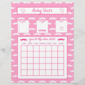 Papier Baby Stats Guess The due Date Baby shower jeu (Devant)