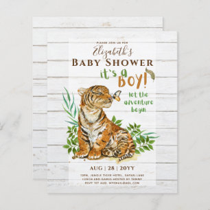 Papier Baby Tiger Genre Révéler les invitations à la douc