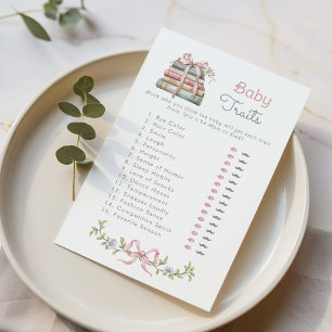 Papier Baby Traits Pink Storybook jeu de Baby shower