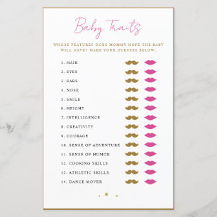 Papier Baby Traits Shower Game Advice Cards