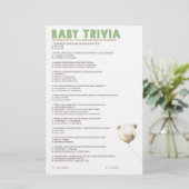 Papier Baby Trivia Baby shower Jeu (Debout devant)