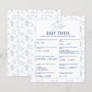 Papier Baby Trivia Cowboy Baby shower