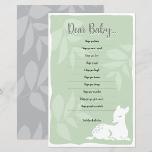 Papier Baby White Garden Deer Cher Baby shower Jeu