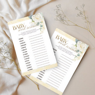 Papier Baby Word Scramble Game - It’s A Boy Gold Balloon