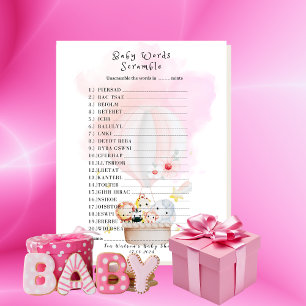 Papier Baby Words Game Bébé Animaux Safari