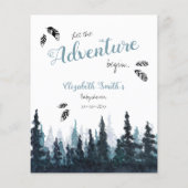 Papier Babyshower baby prédictions thème aventure rustiqu (Dos)