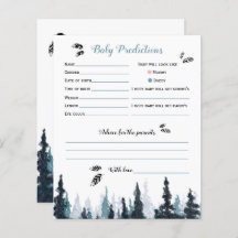Babyshower baby prédictions thème aventure rustiqu