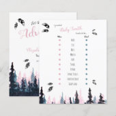 Papier Babyshower baby prédictions thème aventure rustiqu (Devant / Derrière)