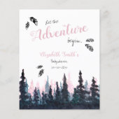 Papier Babyshower baby prédictions thème aventure rustiqu (Dos)