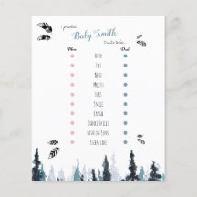 Babyshower baby prédictions thème aventure rustiqu