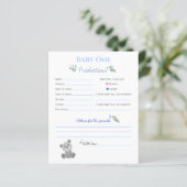 Papier Babyshower bébé prédictions rustique twin thème ga (Debout devant)