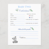 Papier Babyshower bébé prédictions rustique twin thème ga (Dos)
