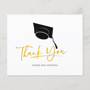 Papier Bac de graduation simple Merci d'or Tassel