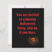 Papier Bac ou traitement Invitation Halloween (Dos)