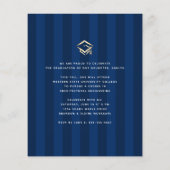 Papier Baccalauréat budget photo marine bleu or invitatio (Dos)